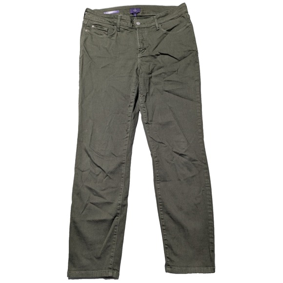 NYDJ Denim - NYDJ Clarissa Ankle Jeans Lift Tuck Tech‎ Green Stretch Denim - Women 10